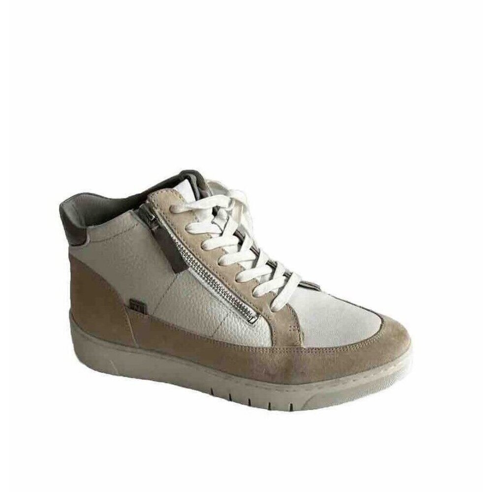 Naturalizer Hadley_Hi White Pocelain Leather High top Sneakers Size 8.5 NWB